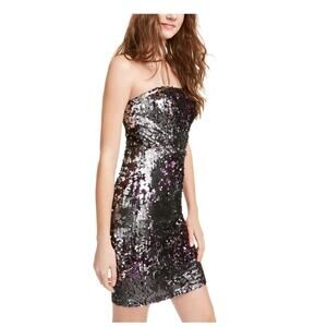 JUMP Juniors Sequined Sleeveless Strapless Mini Party BodyCon Dress SZ 3 / 4 NWT